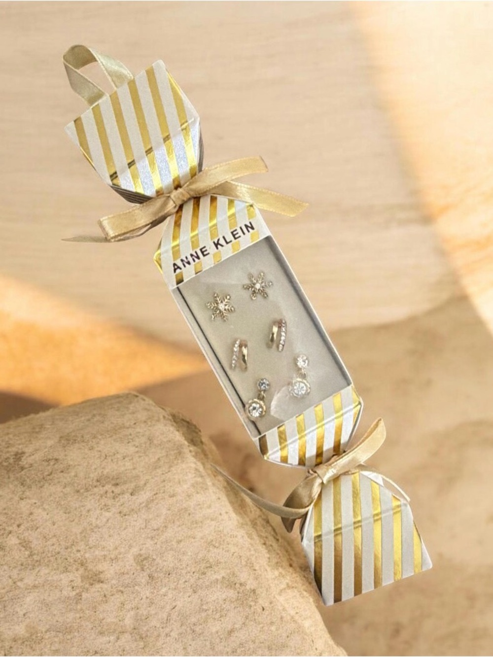 Anne Klein 3 Pairs of Earrings In A Gift Box
